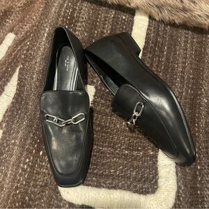 rag & bone Aslen loafers size 40 EU or 10 US. Black leather edgy classic